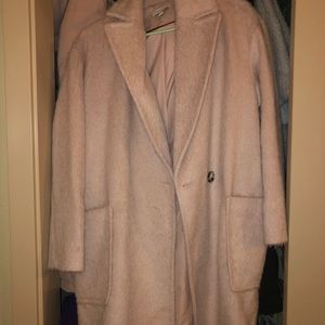 Topshop brook longline blush coat